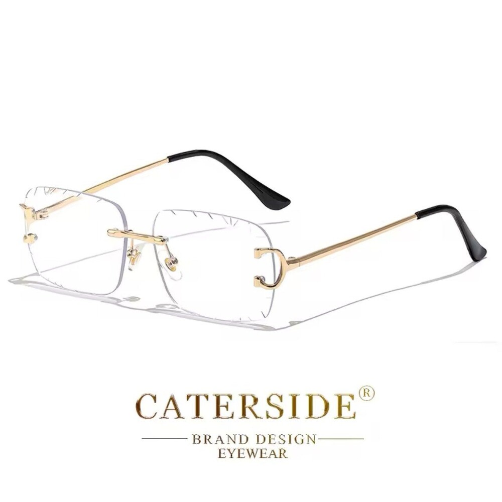 Square rimless glasses Trend metal high-grade men's and women's sunglasses
